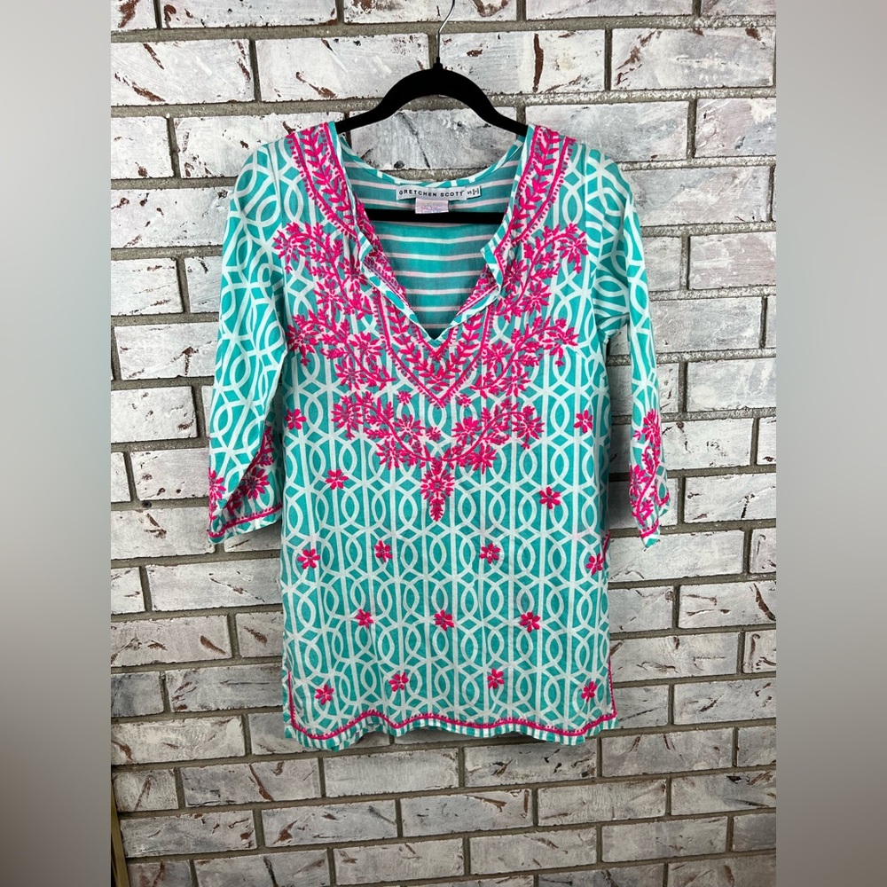 Gretchen Scott | Pink and Blue Tunic